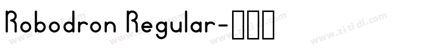 Robodron Regular字体转换